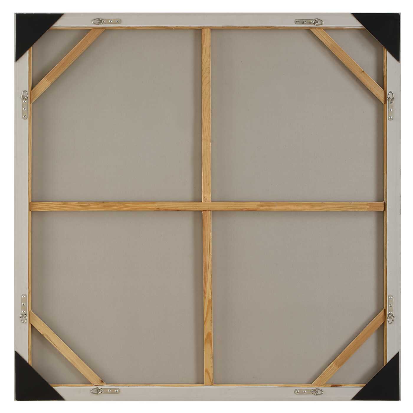 Up In Smoke - Framed Modern Art - Black / Brown / White / Woodtone