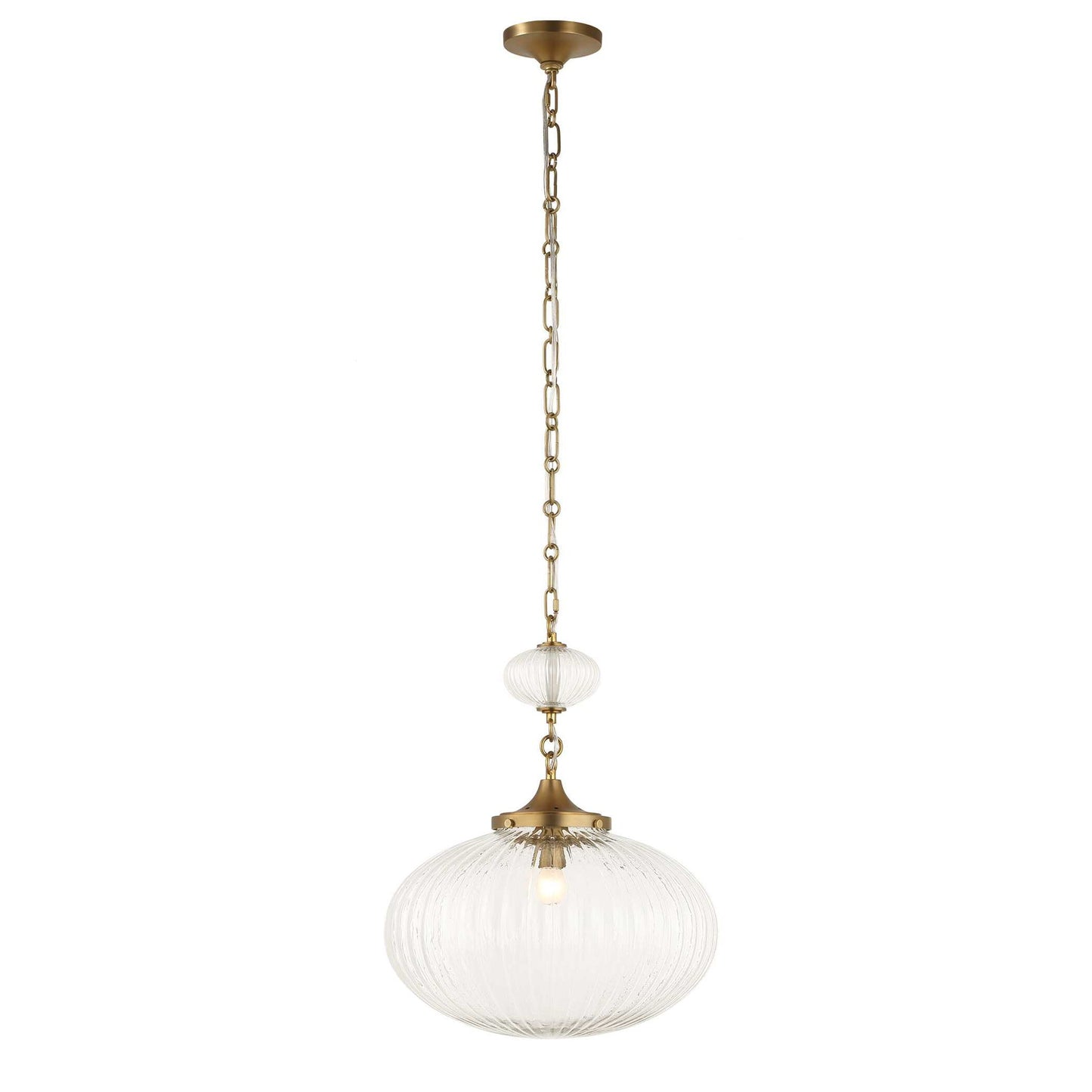 Bellaire - 1 Light Glass Shade Pendant - Gold