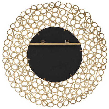Swirl - Round Mirror - Gold