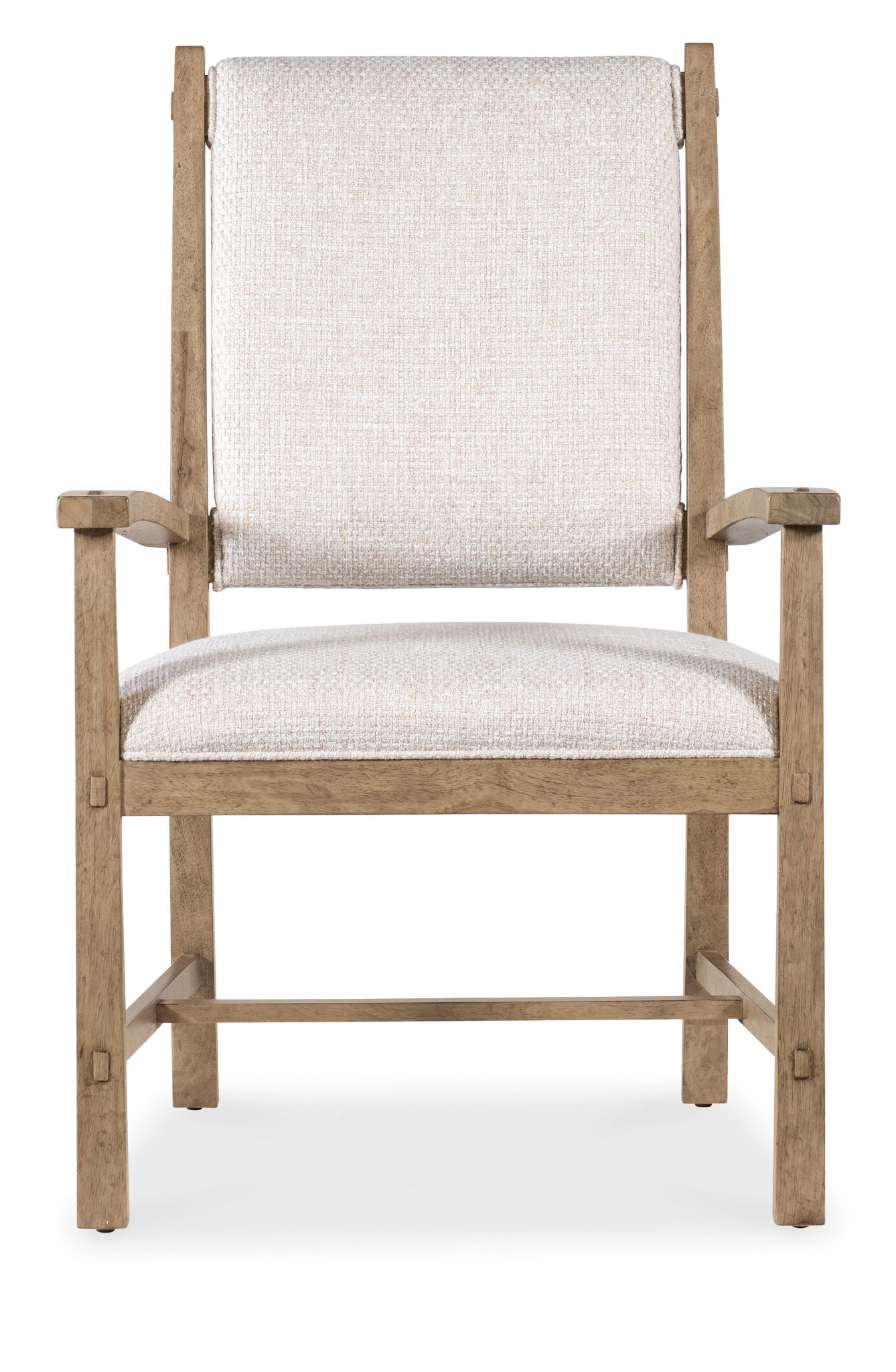 Vineyard Row - Post Back Upholstered Arm Chair (Set of 2) - Beige / Light Brown