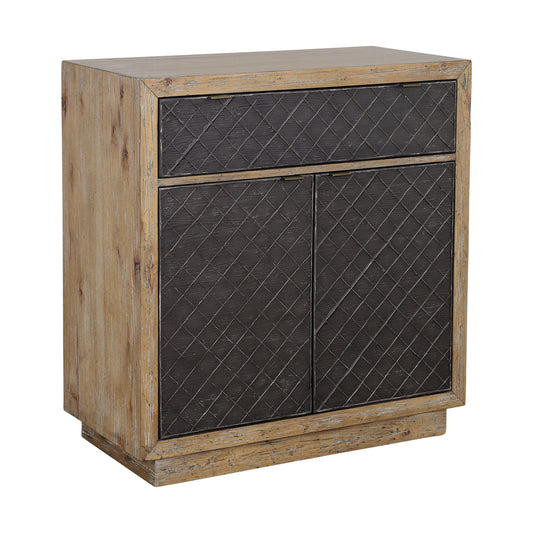 Tyler - One Drawer Two Door Cabinet - Natural / Black