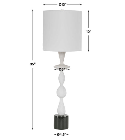 Inverse - Marble Table Lamp - White