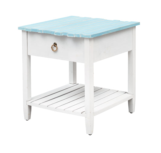 Boardwalk - Plank Style Top Table With Open Slatted Lower Shelf