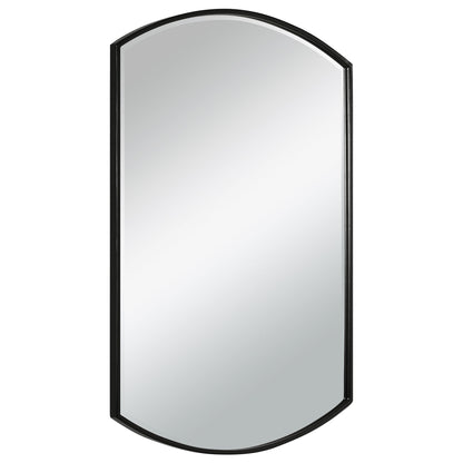 Shield - Shaped Iron Mirror - Black