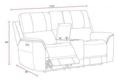 Easton - Zero Gravity Power Reclining Tilt Console Loveseat P3