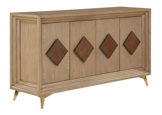 Sherwood - Four Door Credenza - Wheat Brown