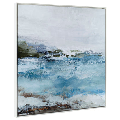 Blue Essence - Coastal Framed Canvas