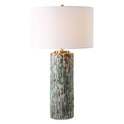 Meltdown - Ivory Teal Table Lamp