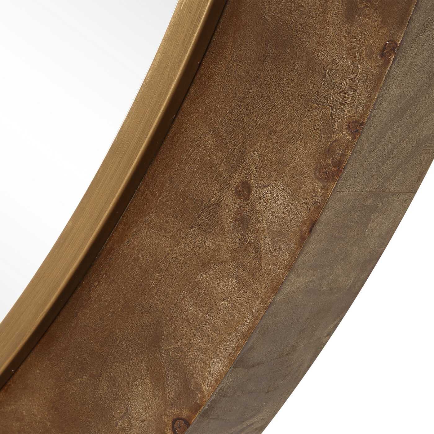 Cleveland - Round Burl Wood Mirror - Woodtone