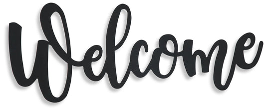 Emalee - Black - Wall Decor - Welcome