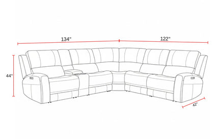 Belmont - Zero Gravity Power Reclining Sectional With Power Adjustable Headrests