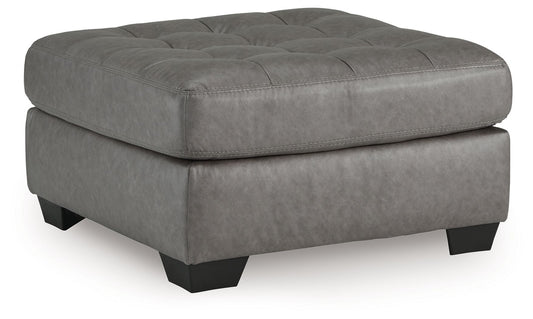 Clairette Court - Alloy - Oversized Accent Ottoman