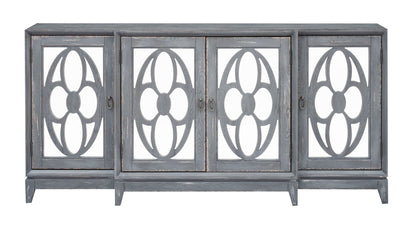 Hawke - Four Door Credenza - Grayton Gray / Mirror