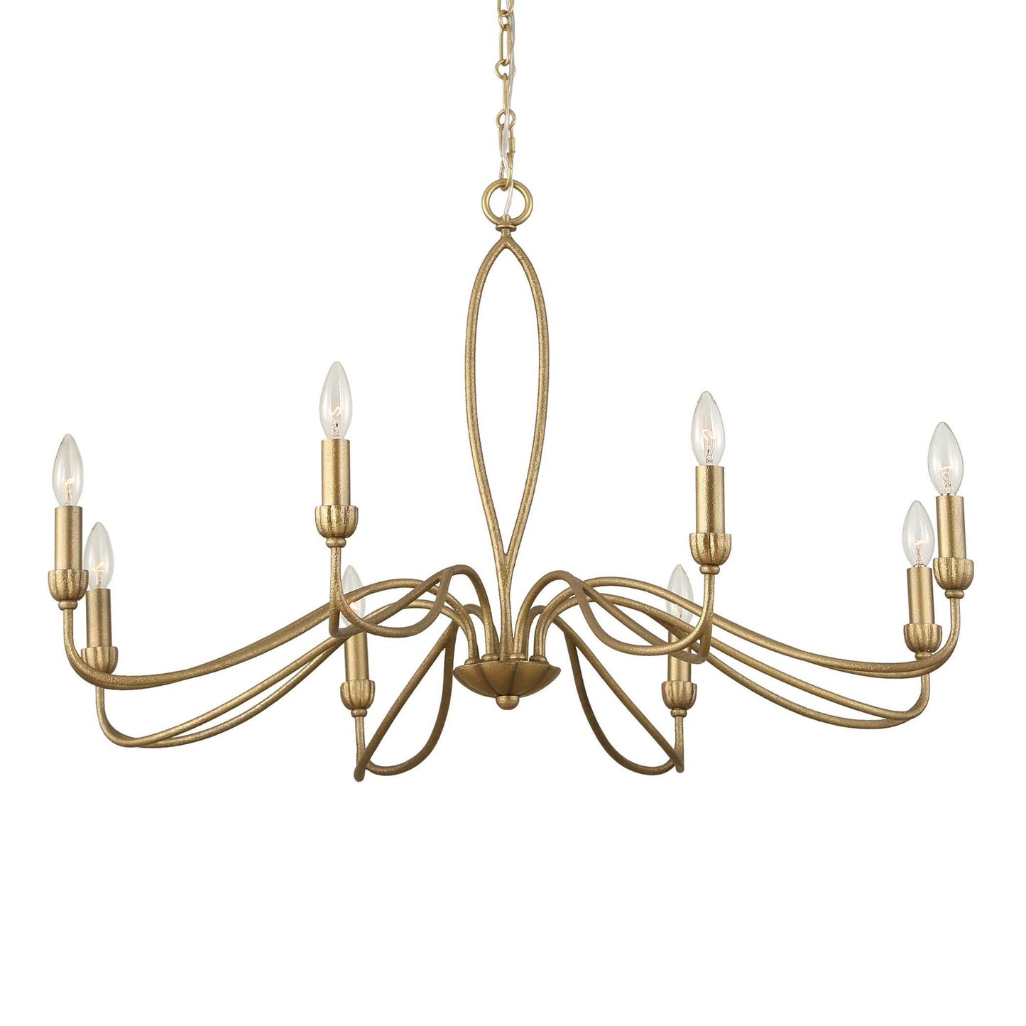 Corella - 8 Light Chandelier - Gold