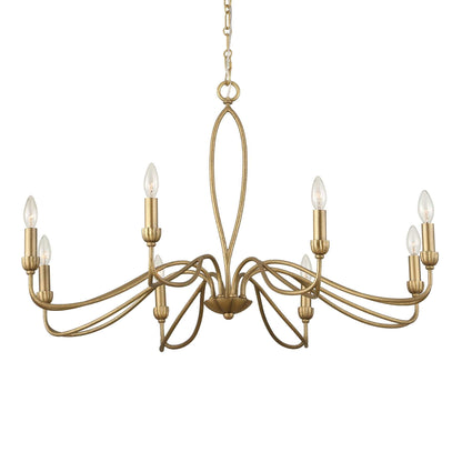 Corella - 8 Light Chandelier - Gold