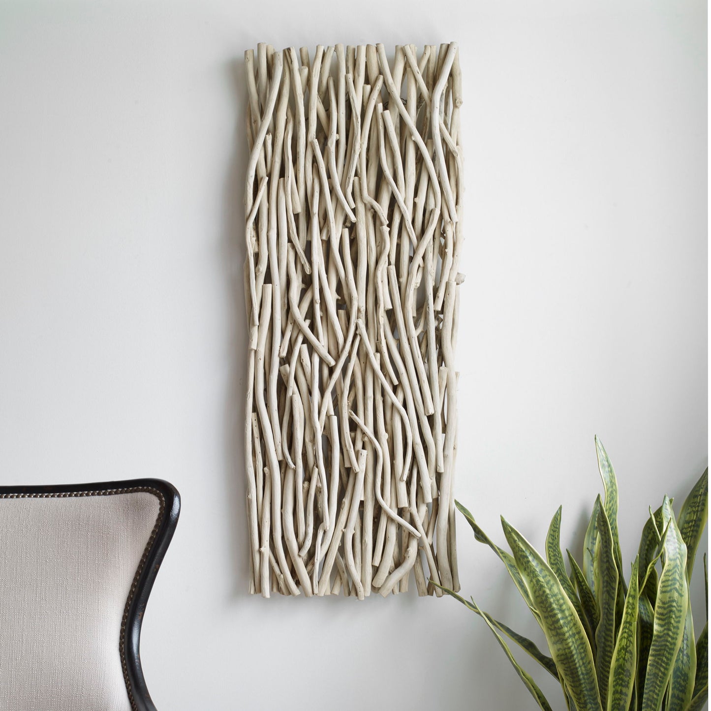 Gathered Teak - Bleached Wood Wall Decor - Beige