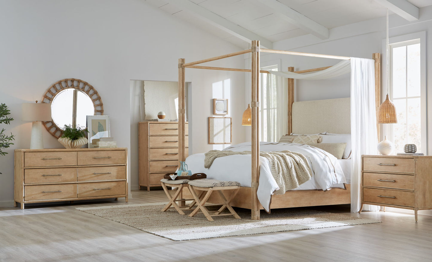 Retreat - Pole Rattan Nightstand