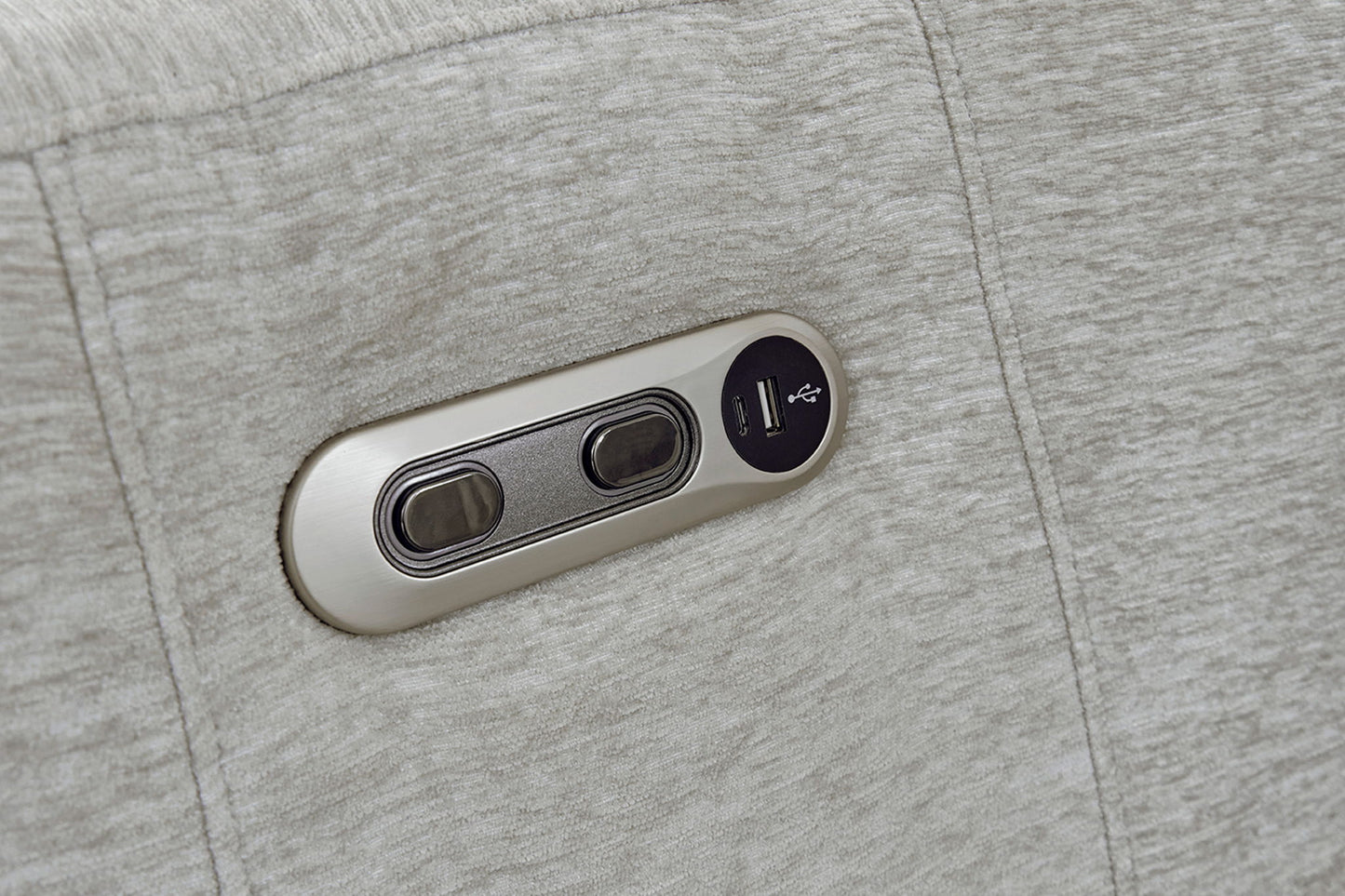 Radius - Power Glider Reclining Console Loveseat - Mineral