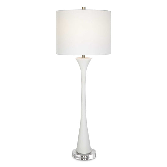 Fountain - Marble Buffet Lamp - White
