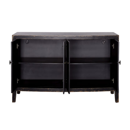 Gibson - Four Door Credenza - Coal / Brown