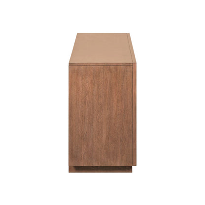 Fireplace TV Consoles - 214 84'' Console With Fire FTS Multiplees - Light Brown