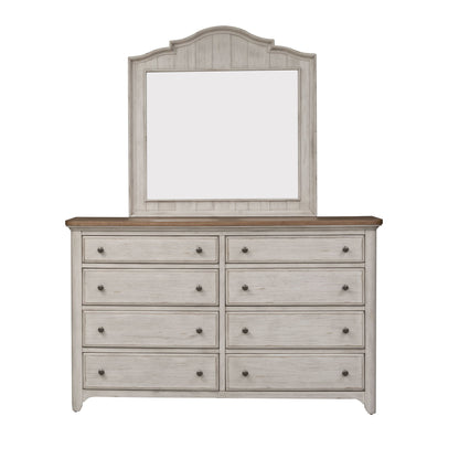 Farmhouse Reimagined - Dresser & Mirror - White