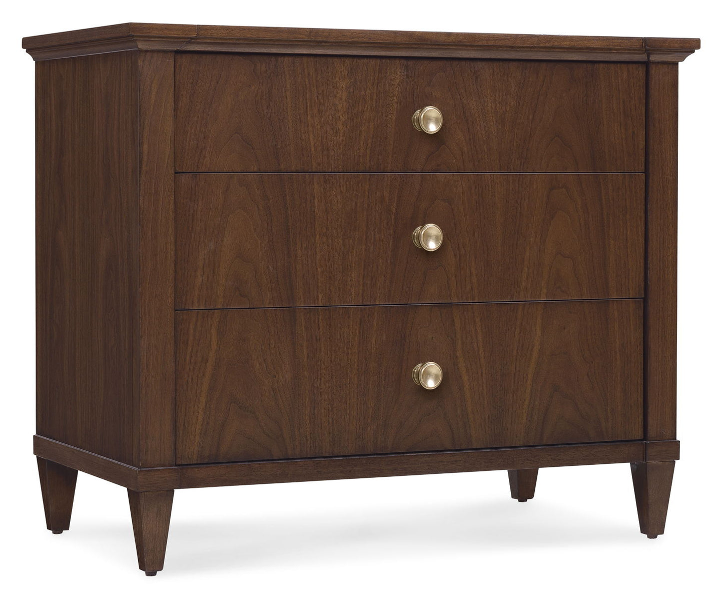 Archives - Three-Drawer Nightstand - Dark Brown