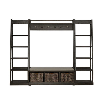 Mill Creek - 3 Piece Wall Unit Set - Dark Brown