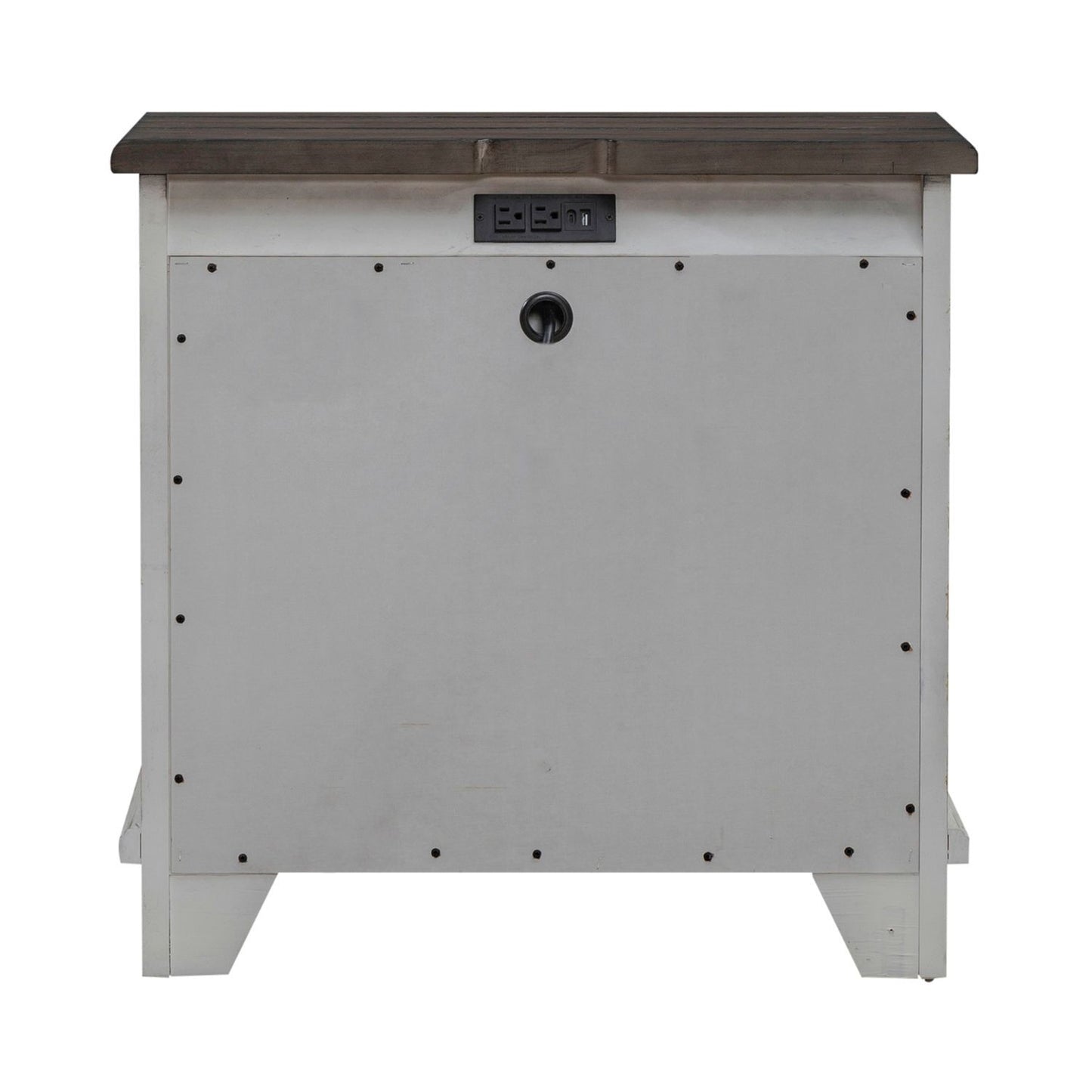 River Place - 3 Drawer Nightstand With Charging Station - White