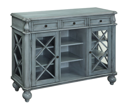 Delta - Three Drawer Two Door Credenza - Mabry Mill Burnished Blue