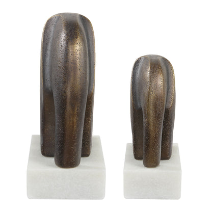 Timeless Tusk - Sculptures (Set of 2) - Bronze Bronze