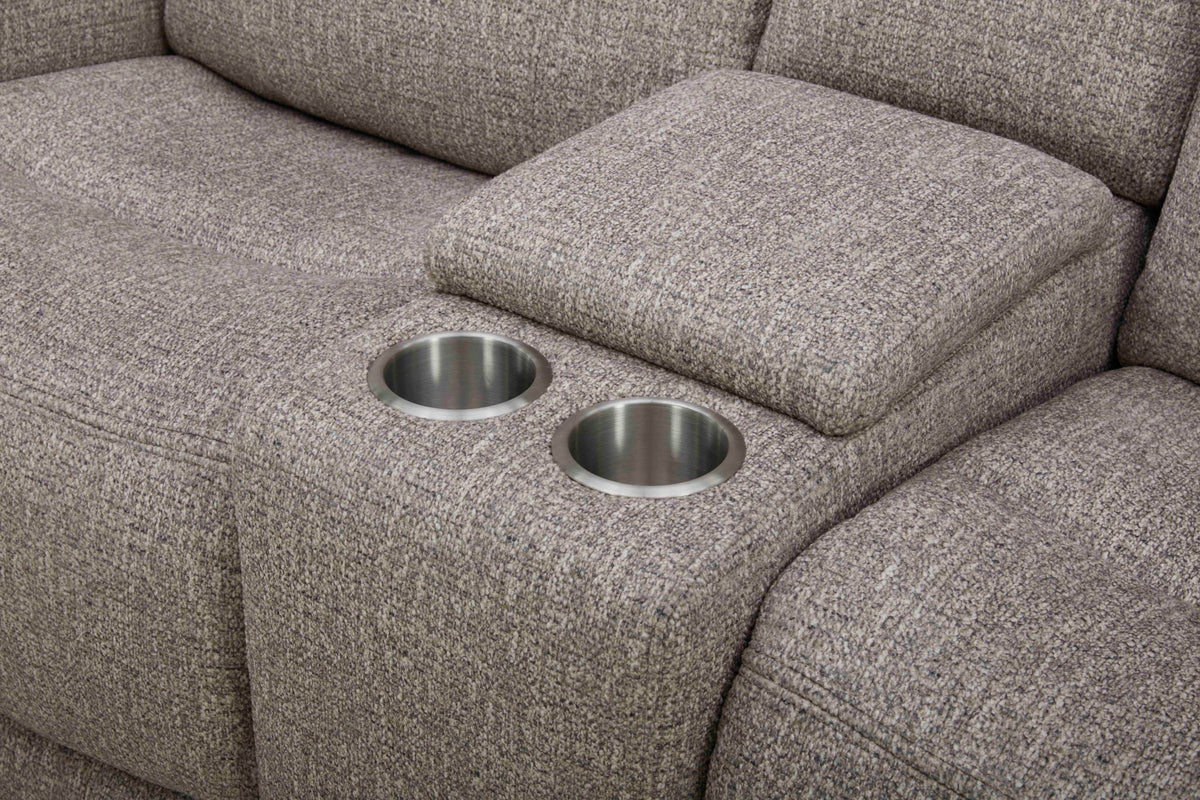 Penfield - Power Zero G Console Loveseat With Heat, Massage & Speaker P3 - Frappe