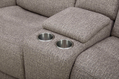 Penfield - Power Zero G Console Loveseat With Heat, Massage & Speaker P3 - Frappe