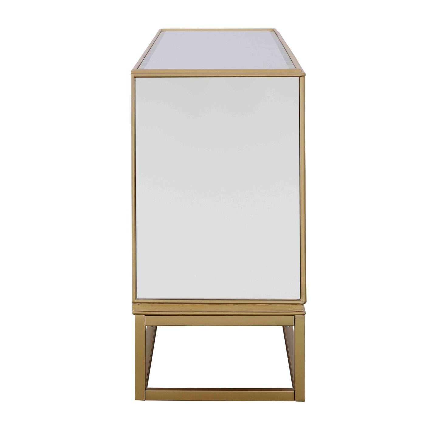 Fostoria - Four Door Credenza - Gold / Mirror