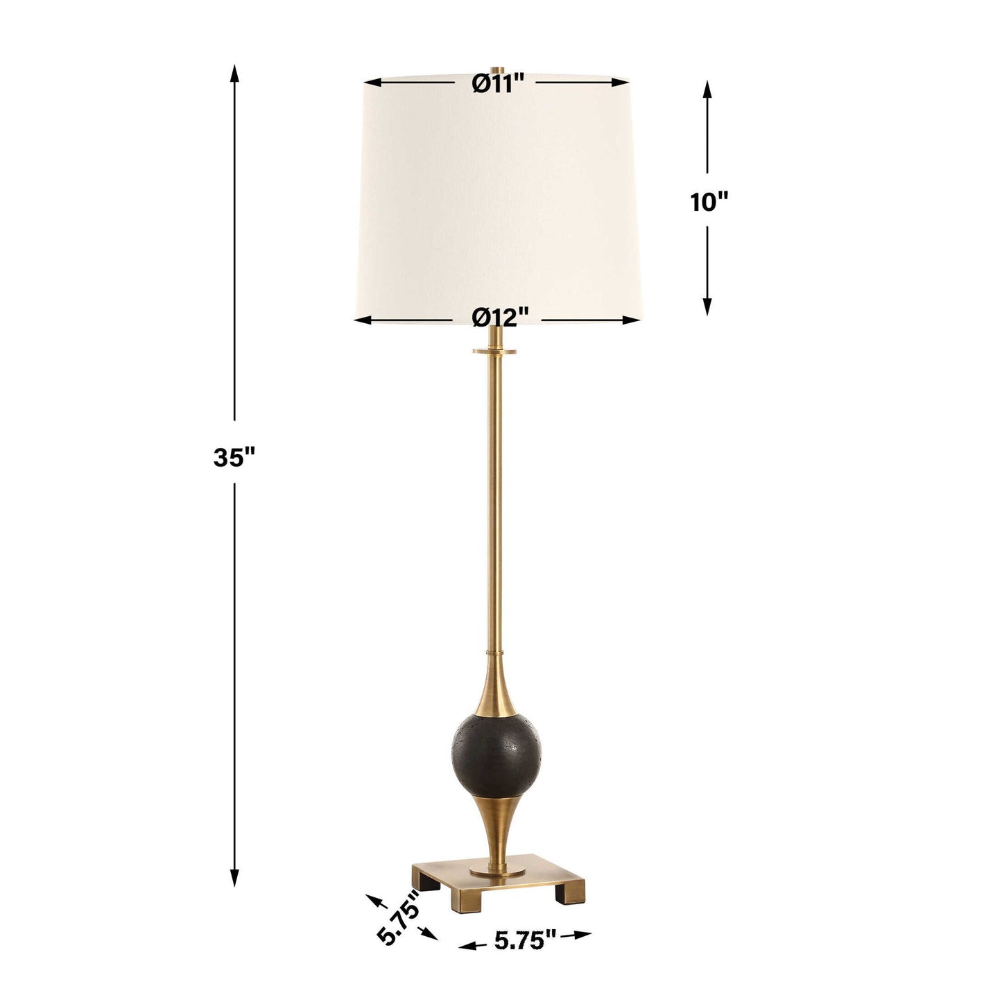 Dempsey - Marble Buffet Lamp - Bronze