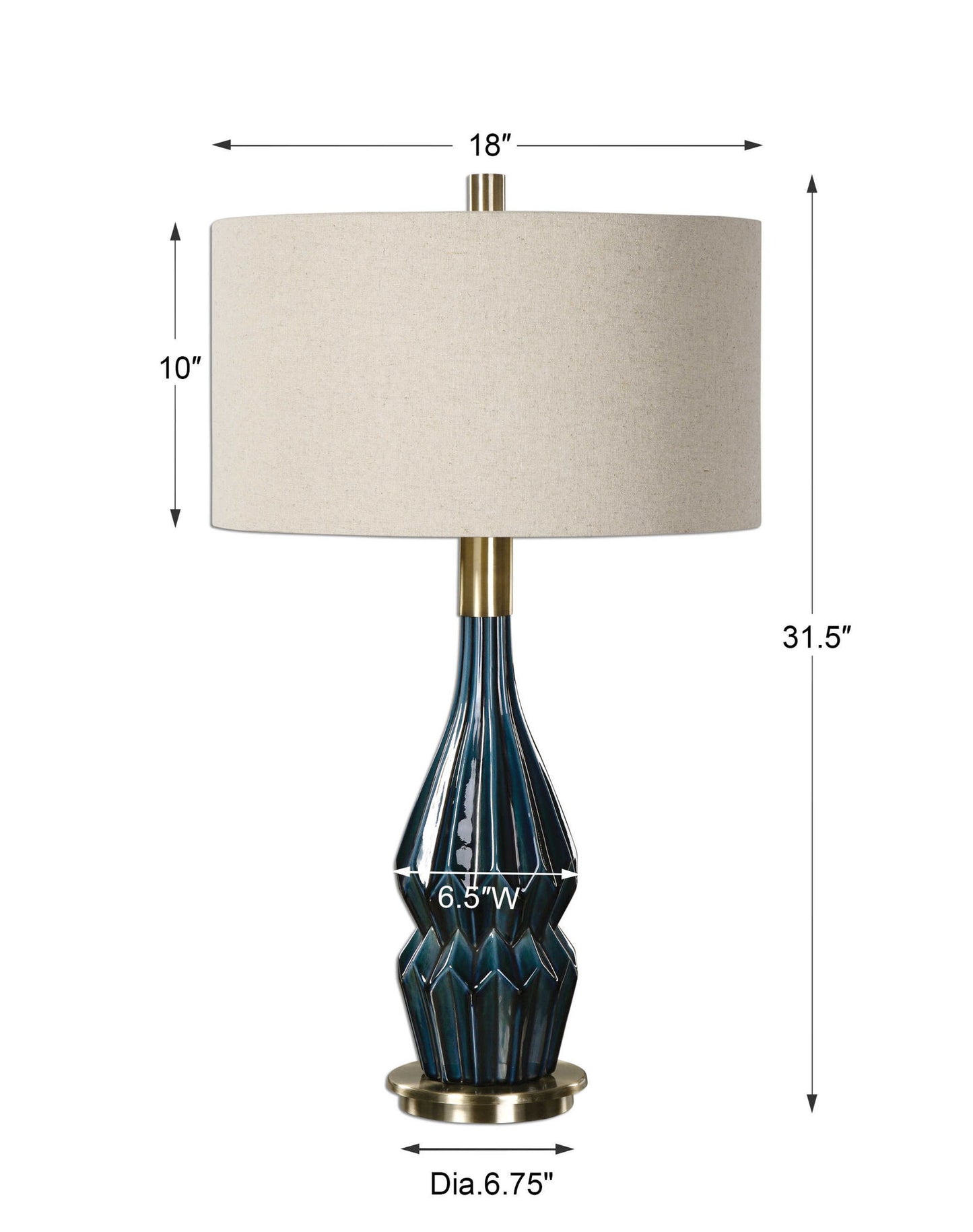 Prussian - Ceramic Lamp - Blue
