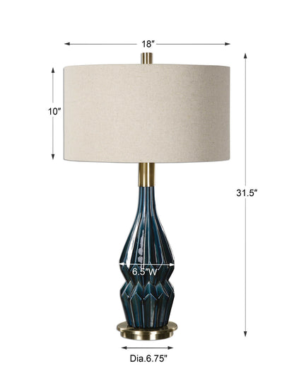 Prussian - Ceramic Lamp - Blue