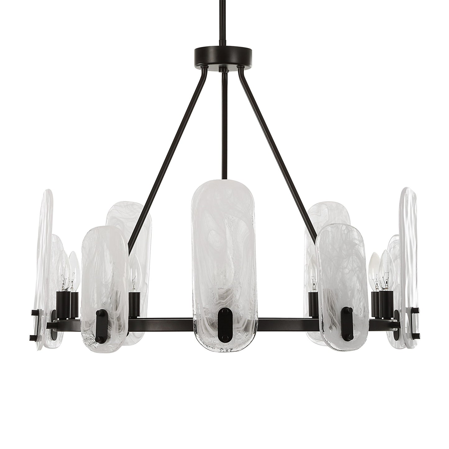 Ellipse - 10 Light Chandelier - Dark Bronze