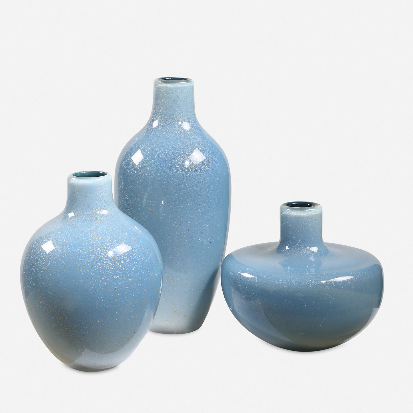 Celestial Frost - Vases (Set of 3) - Blue