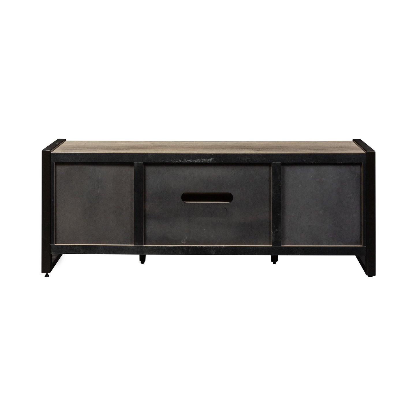 Sun Valley - 64" TV Console With Faux Metal - Light Brown