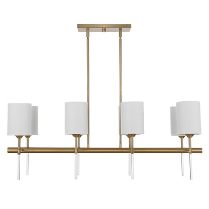 Awyr - 8 Light Linear Chandelier - Bronze