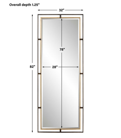 Carrizo - Tall Mirror - Bronze & Gold