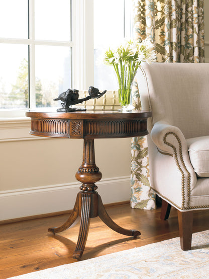 Commerce And Market - Round Pedestal Accent Table
