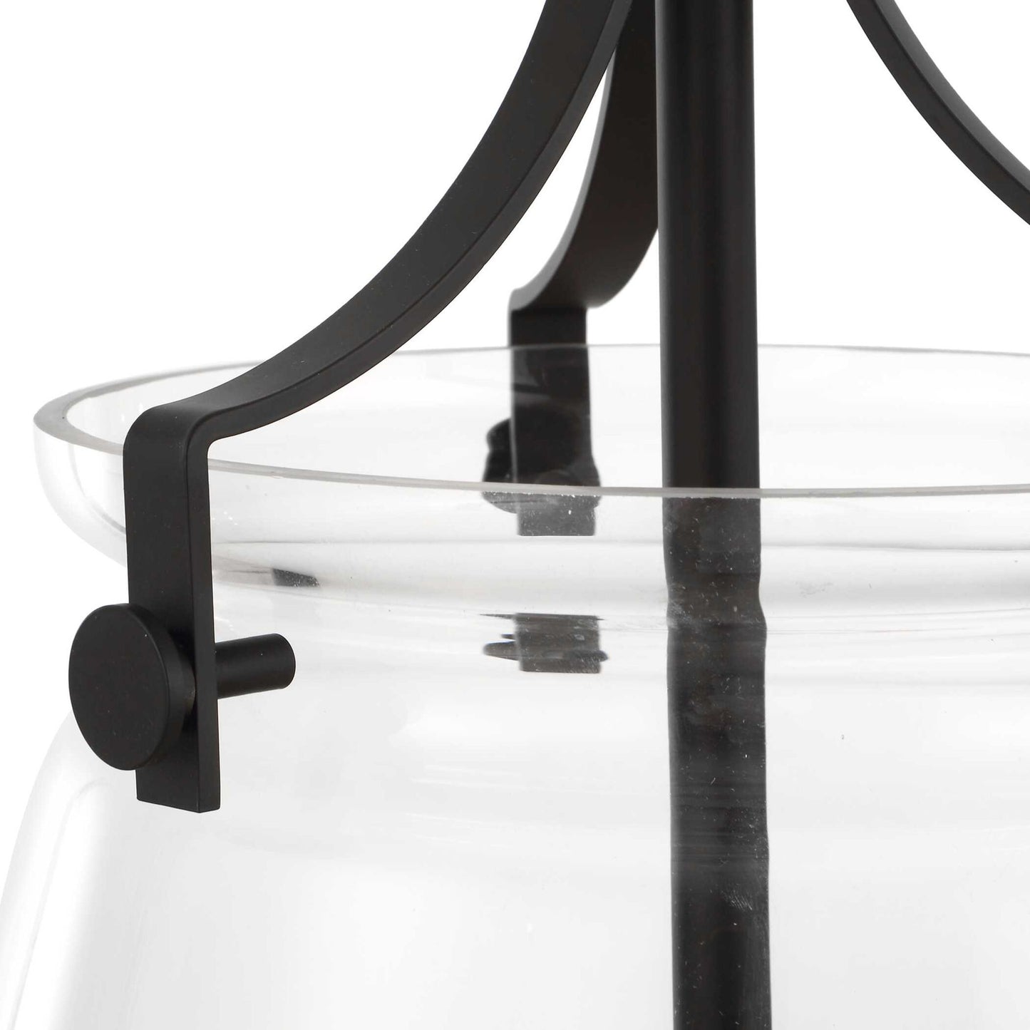 Dewdrop - 1 Light Glass Shade Pendant - Black