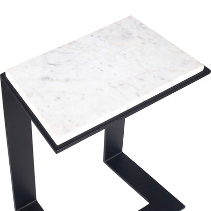 Kenora - Marble Accent Table - White