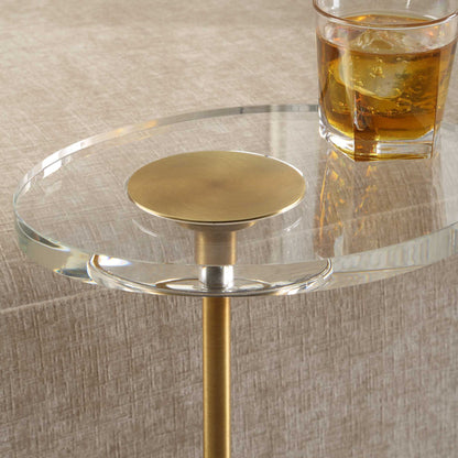 Kaufman - Crystal Accent Table - Black / Brass