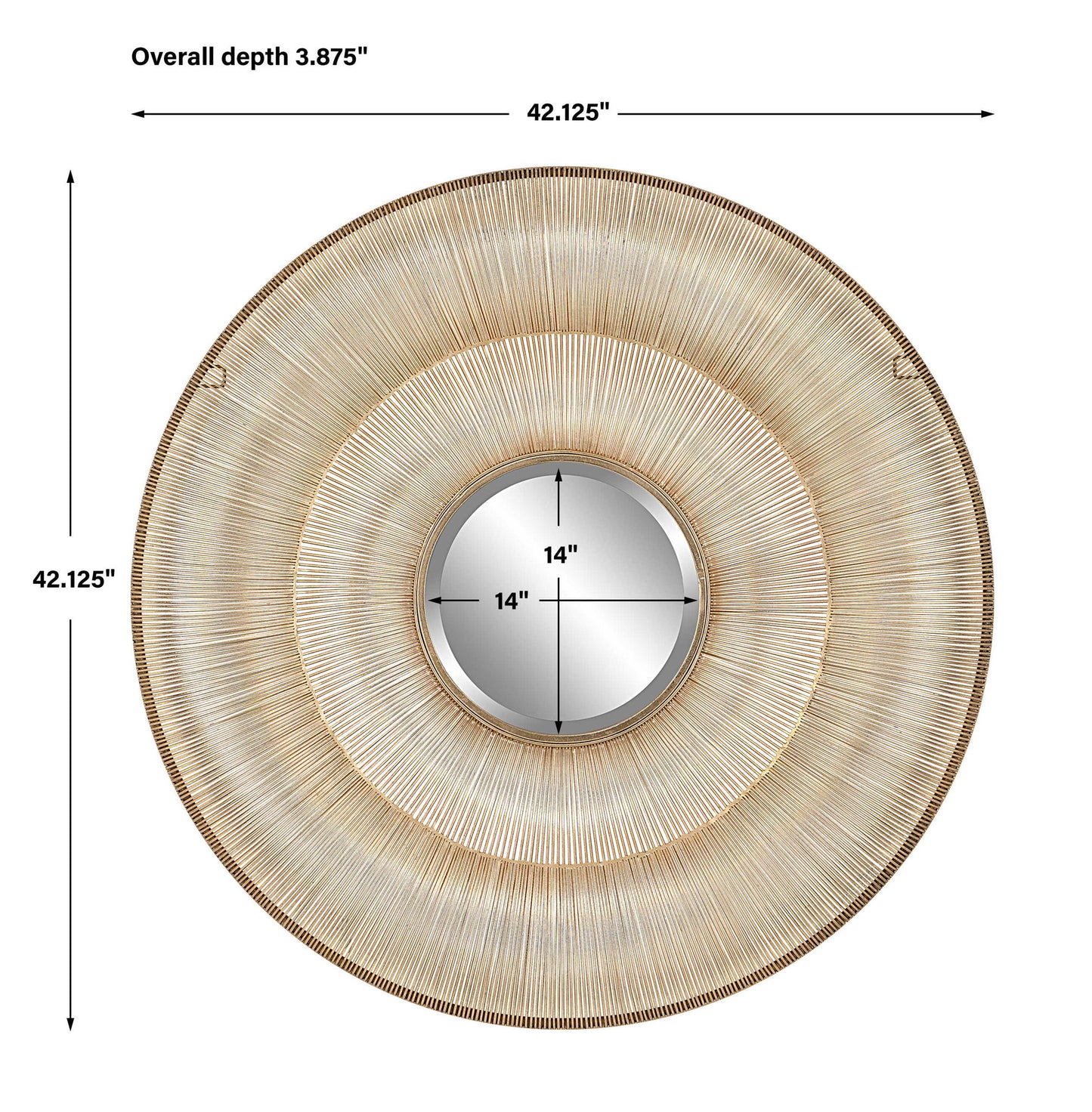 Bauble - Round Mirror - Gold