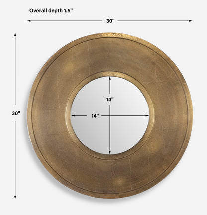 Axel - Round Brass Mirror