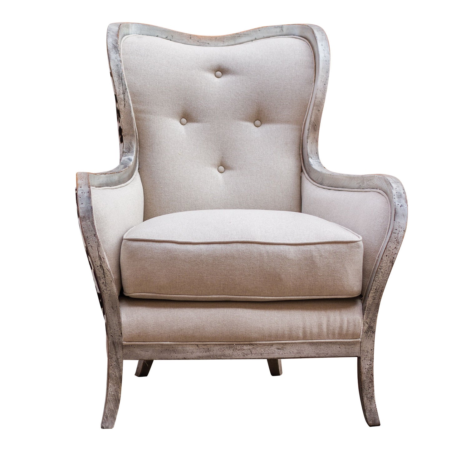 Chalina - High Back Armchair - White