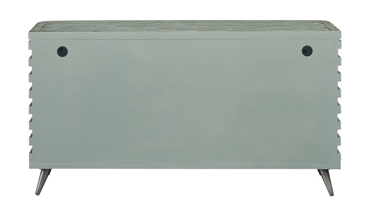 Riverdale - Four Door Credenza - Textured Green